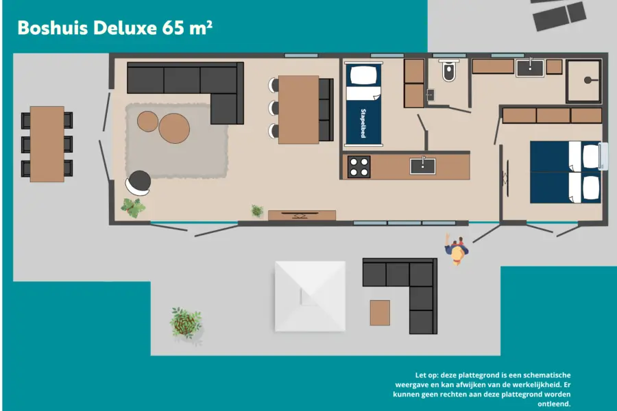 Boshuis Deluxe 65m2